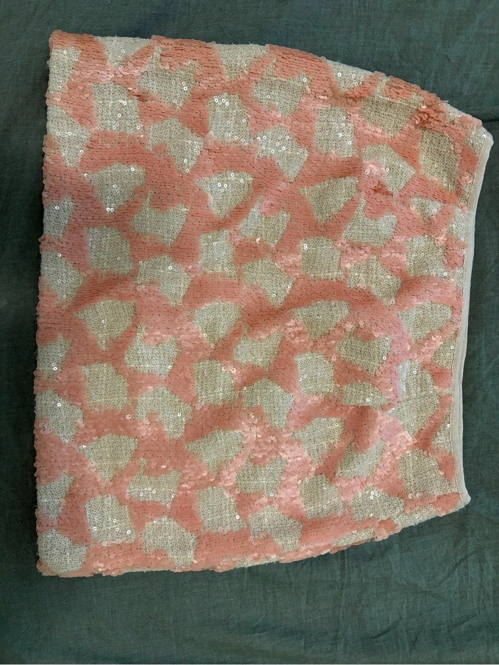 Banana Republic Pink Cream Sequin Mini Skirt